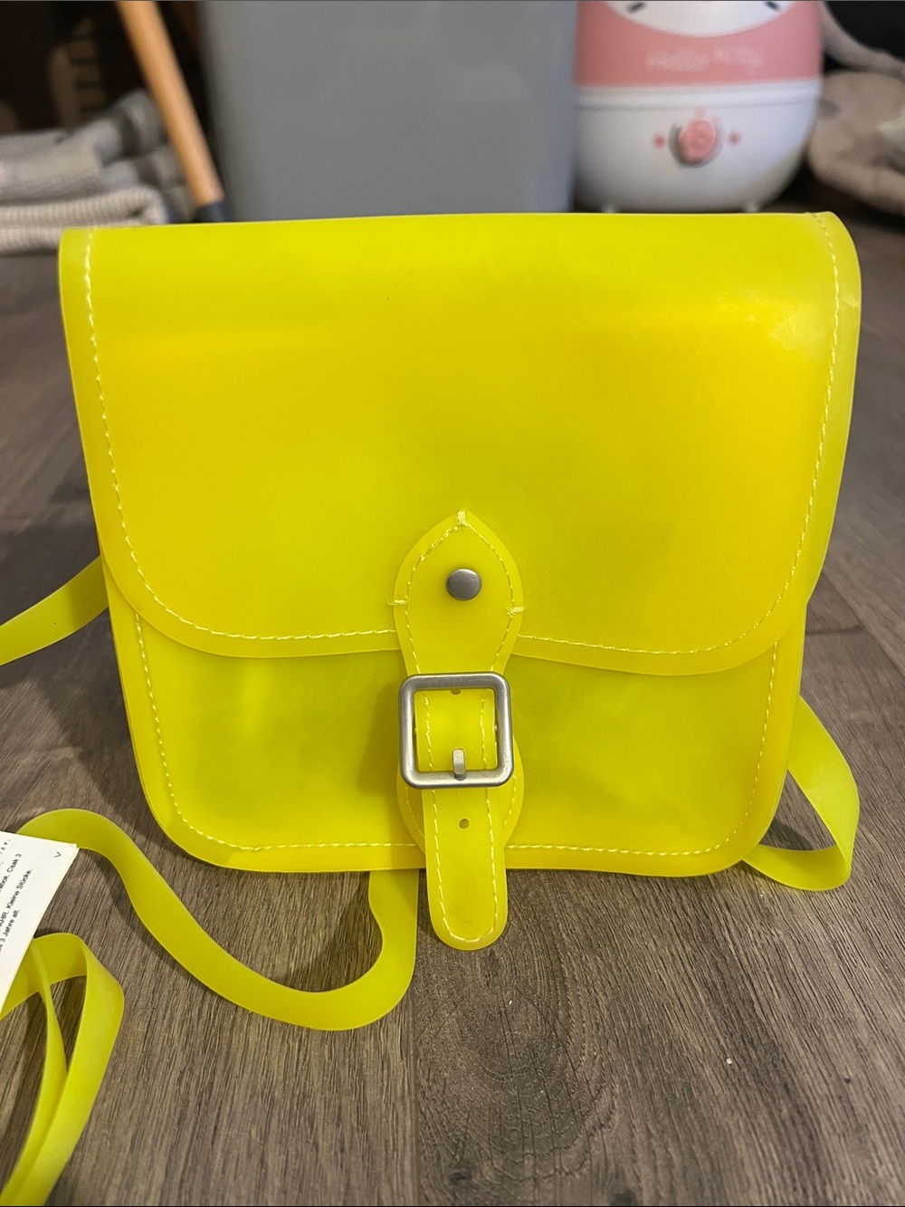Nwt Zara kids girls Yellow pvc Crossbody bag